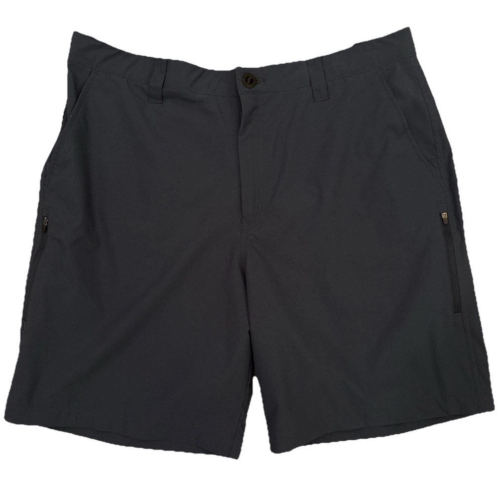 Orvis Cargo Tech Shorts Mens 38 Blue 9" Inseam Stretch Performance Zip Pockets